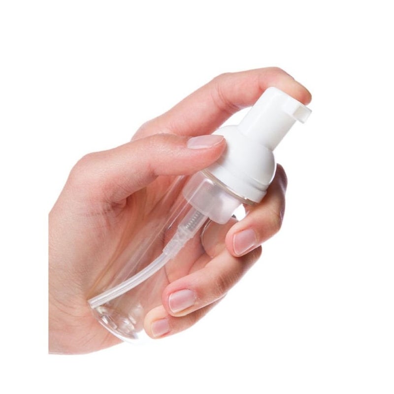 NaRaMax 1 Clear Plastic Foamer Bottle Pump Travel Size White Mini Dispenser 1.7 Oz - Image 3